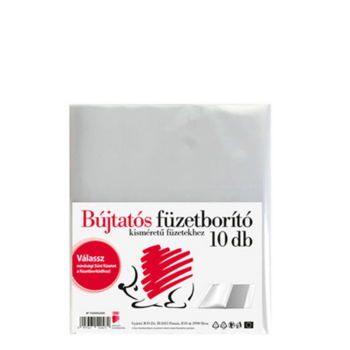 Süni füzet- és tankönyvborító bújtatós 10 darab A/5+