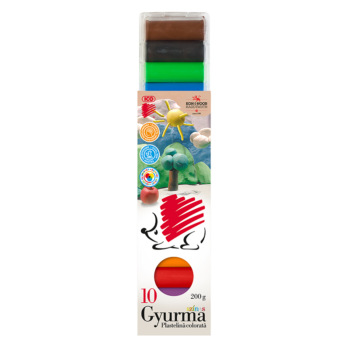 Süni színes gyurma 10-es 200 g