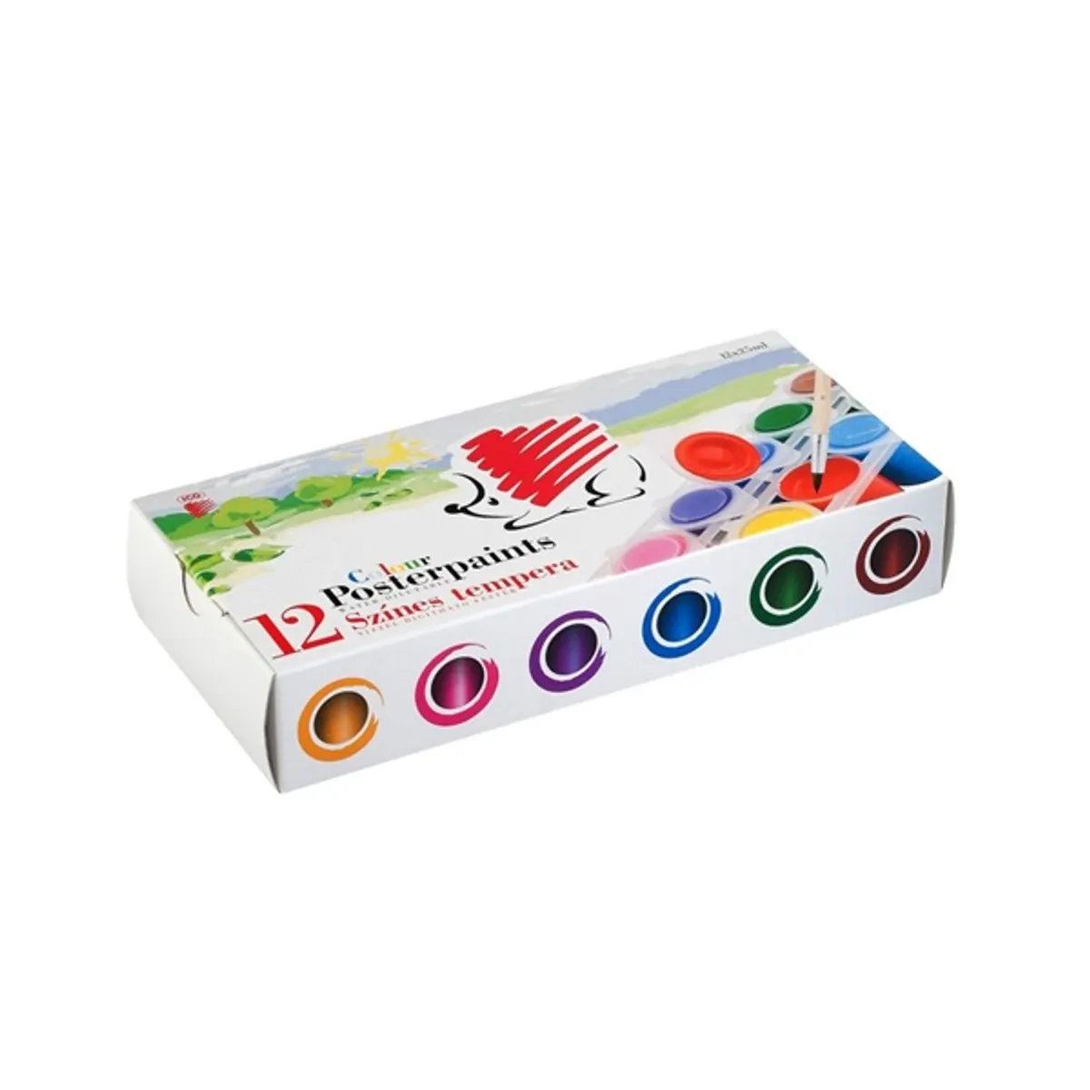 Süni tempera tégelyes színes 25 ml 12-es